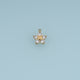 Five Petal Crystal Flower Pendant,14K Gold Colorful Floral Charm DIY Charm for Necklace Bracelet Making