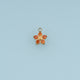 Five Petal Crystal Flower Pendant,14K Gold Colorful Floral Charm DIY Charm for Necklace Bracelet Making