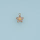 Five Petal Crystal Flower Pendant,14K Gold Colorful Floral Charm DIY Charm for Necklace Bracelet Making