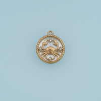 12 Zodiac Sign Charms,14K Gold Astrology Horoscope Pendants DIY Charms for Necklace Bracelet Jewelry Making