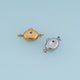 Oval Magnetic Clasp Connector,14K Gold Silver Jewelry Closure DIY Connector for Necklace Bracelet Making