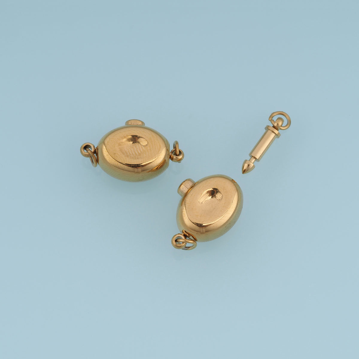 Oval Magnetic Clasp Connector,14K Gold Silver Jewelry Closure DIY Connector for Necklace Bracelet Making