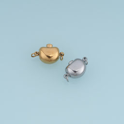 Heart Shaped Magnetic Clasp Connector,14K Gold Silver Jewelry Closure DIY Connector for Necklace Bracelet Making