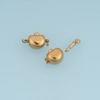 Heart Shaped Magnetic Clasp Connector,14K Gold Silver Jewelry Closure DIY Connector for Necklace Bracelet Making