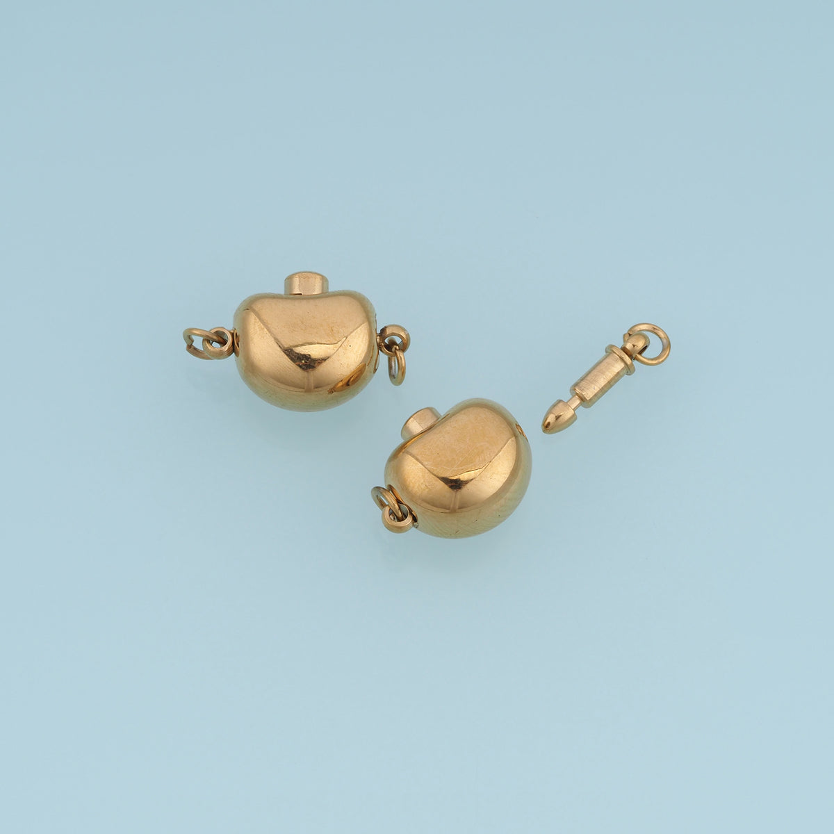 Heart Shaped Magnetic Clasp Connector,14K Gold Silver Jewelry Closure DIY Connector for Necklace Bracelet Making