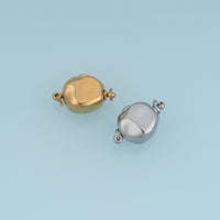 Rounded Square Magnetic Clasp Connector,14K Gold Silver Jewelry Closure DIY Connector for Necklace Bracelet Making