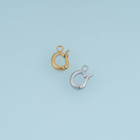 Oval Snap Clasp Connector,14K Gold Silver Jewelry Clasp DIY Findings for Necklace Bracelet Making