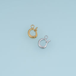 Oval Snap Clasp Connector,14K Gold Silver Jewelry Clasp DIY Findings for Necklace Bracelet Making