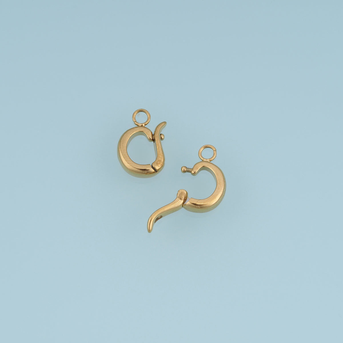 Oval Snap Clasp Connector,14K Gold Silver Jewelry Clasp DIY Findings for Necklace Bracelet Making