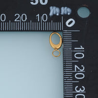 Oval Snap Clasp Connector,14K Gold Silver Oval Jewelry Clasp DIY Findings for Necklace Bracelet Making