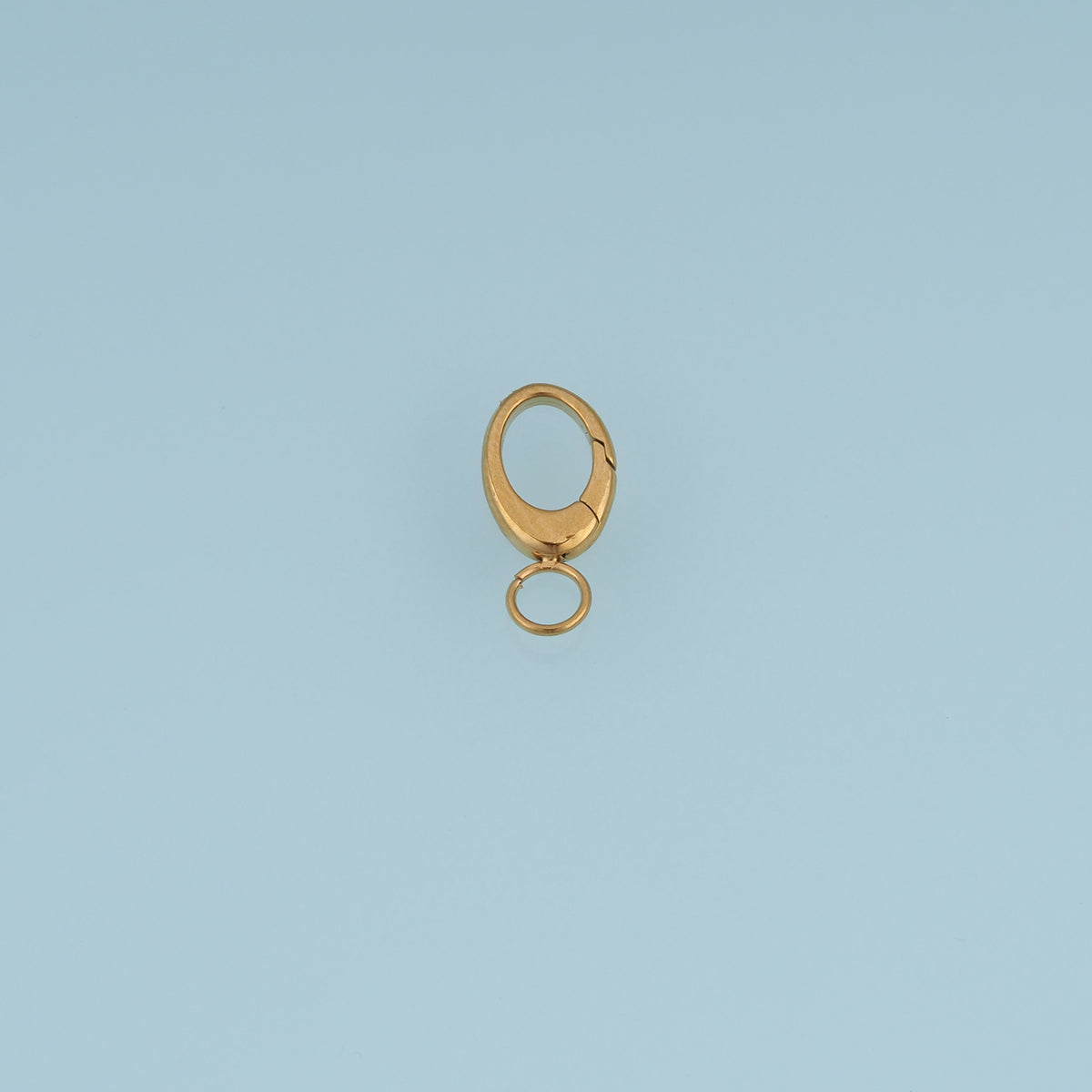 Oval Snap Clasp Connector,14K Gold Silver Oval Jewelry Clasp DIY Findings for Necklace Bracelet Making
