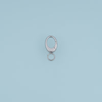 Oval Snap Clasp Connector,14K Gold Silver Oval Jewelry Clasp DIY Findings for Necklace Bracelet Making