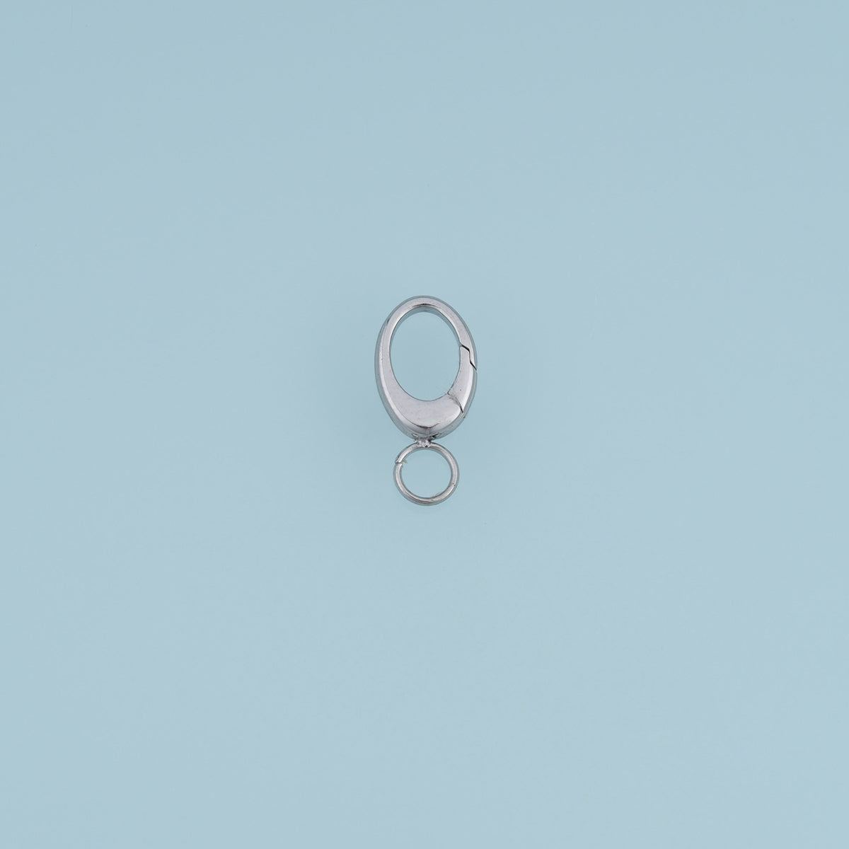 Oval Snap Clasp Connector,14K Gold Silver Oval Jewelry Clasp DIY Findings for Necklace Bracelet Making
