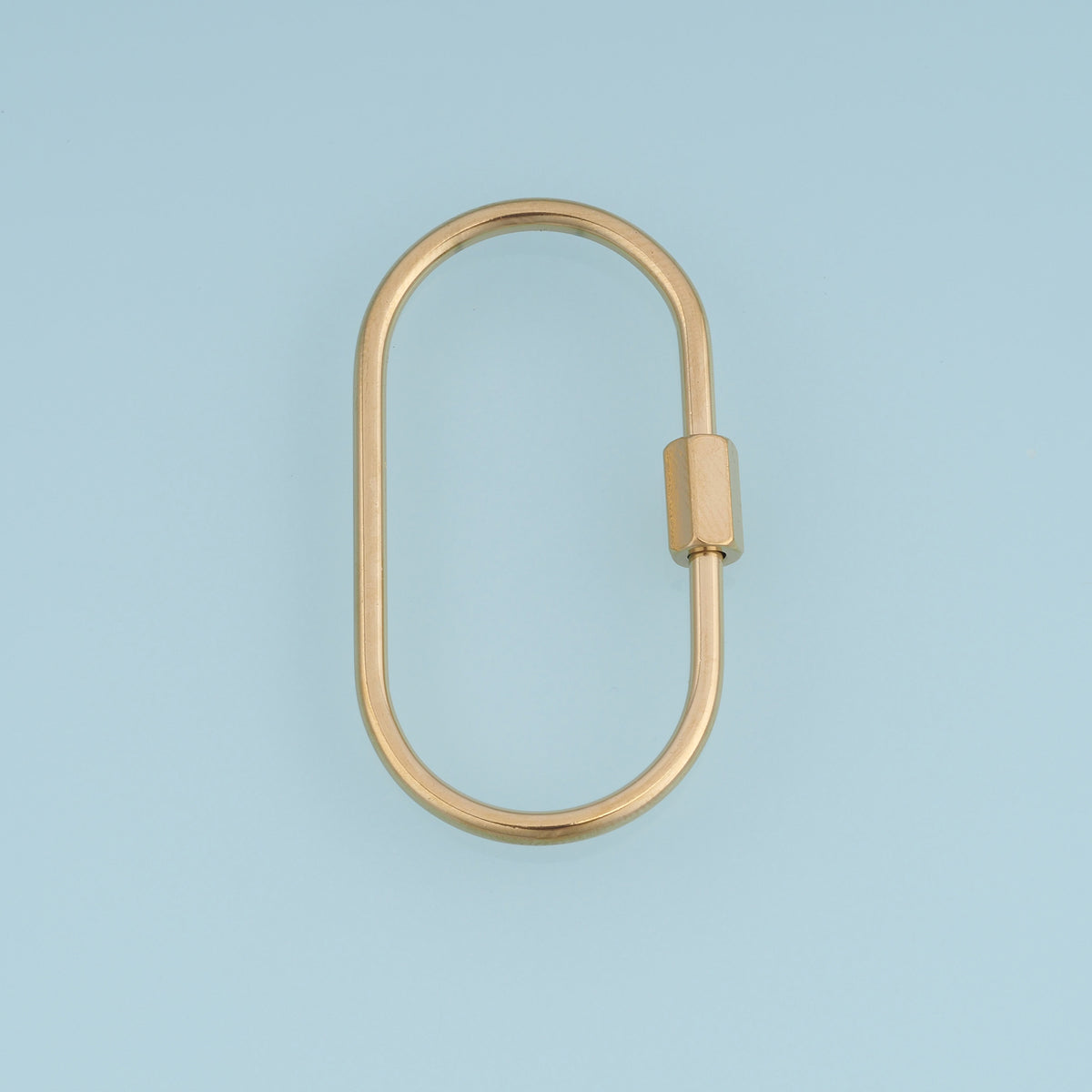 Oval Screw Lock Clasp,14K Gold Metal Carabiner Connector DIY Jewelry Clasp for Necklace Bracelet Keychain Making
