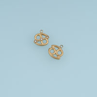 12 Zodiac Sign Charms,14K Gold Astrology Crystal Horoscope Pendants DIY Charms for Necklace Bracelet Making