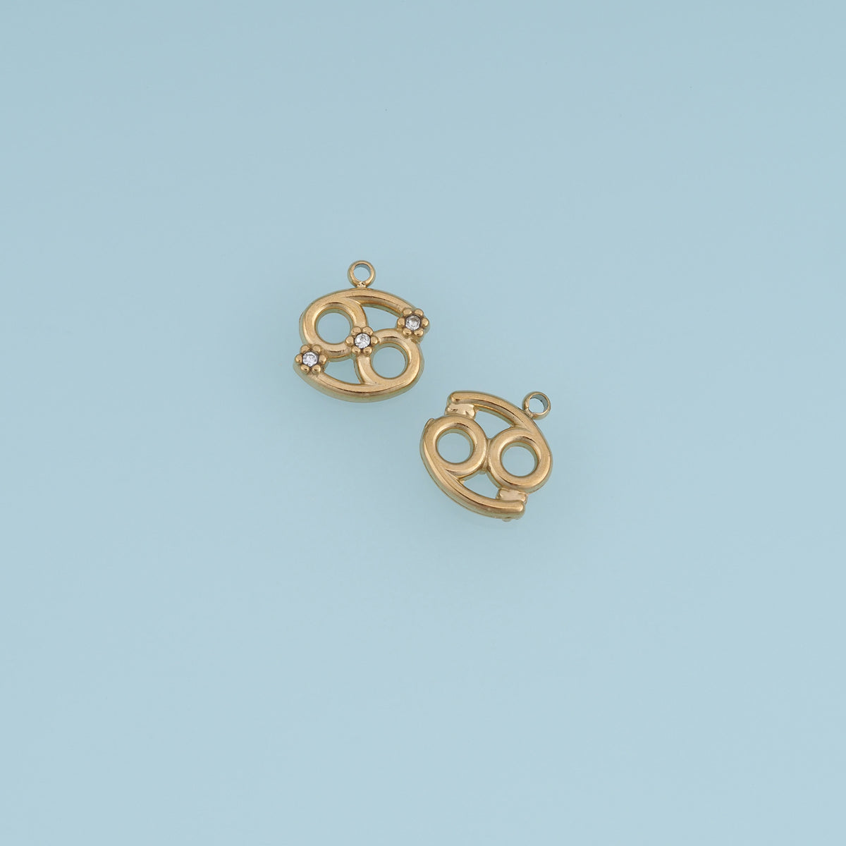 12 Zodiac Sign Charms,14K Gold Astrology Crystal Horoscope Pendants DIY Charms for Necklace Bracelet Making