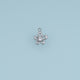 Five Petal Crystal Flower Pendant,14K Gold Silver Open Floral Charm DIY Charm for Necklace Bracelet Making