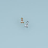 Teardrop Crystal Pendant,14K Gold Silver Dainty Clear Gemstone Charm DIY Charm for Necklace Bracelet Making