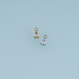 Teardrop Crystal Pendant,14K Gold Silver Dainty Clear Gemstone Charm DIY Charm for Necklace Bracelet Making