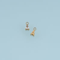 Teardrop Crystal Pendant,14K Gold Silver Dainty Clear Gemstone Charm DIY Charm for Necklace Bracelet Making