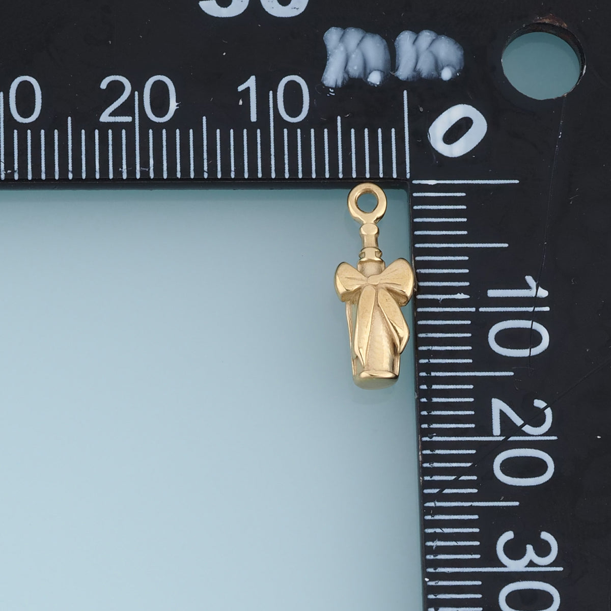 Champagne Bottle Pendant,14K Gold Silver Bow Bottle Charm DIY Charm for Necklace Bracelet Making