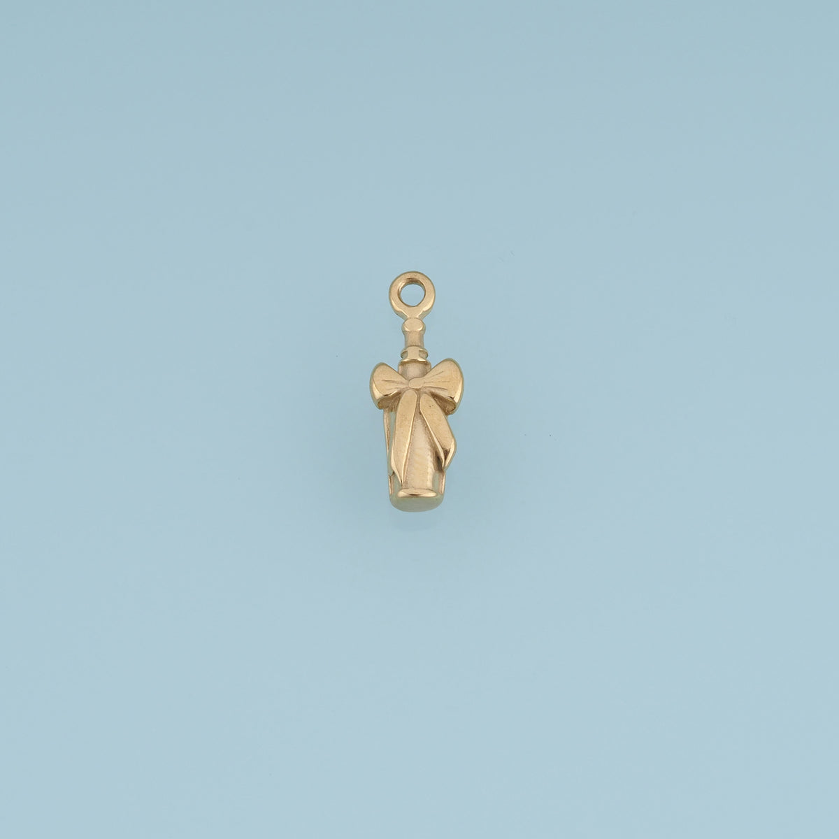 Champagne Bottle Pendant,14K Gold Silver Bow Bottle Charm DIY Charm for Necklace Bracelet Making