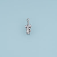 Champagne Bottle Pendant,14K Gold Silver Bow Bottle Charm DIY Charm for Necklace Bracelet Making