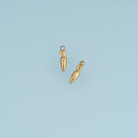Carrot Pendant,14K Gold Cute Vegetable Charm DIY Charm for Necklace Bracelet Making