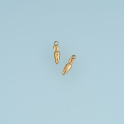 Carrot Pendant,14K Gold Cute Vegetable Charm DIY Charm for Necklace Bracelet Making