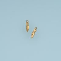 Carrot Pendant,14K Gold Cute Vegetable Charm DIY Charm for Necklace Bracelet Making