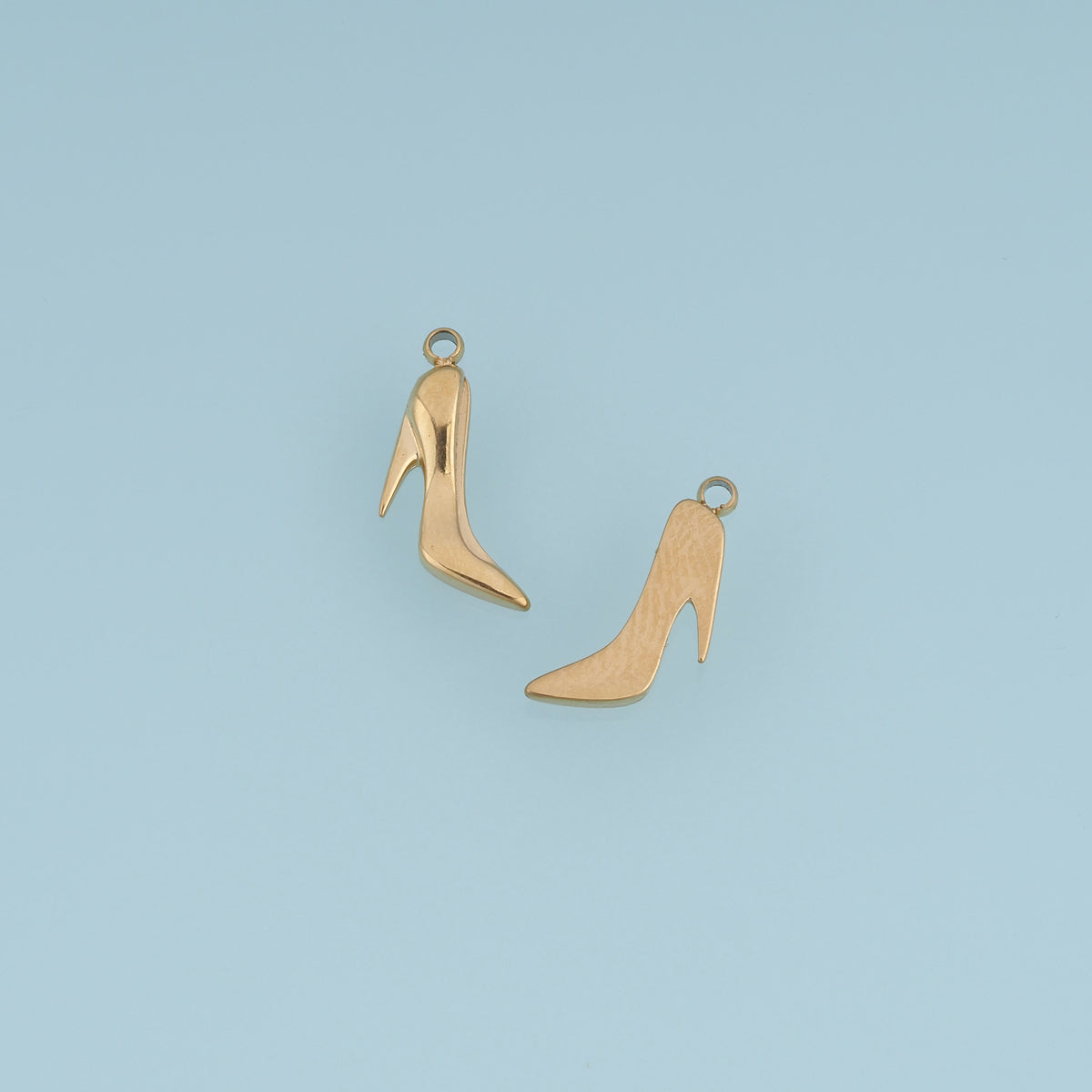 High Heel Shoe Pendant,14K Gold Silver Fashion Stiletto Charm DIY Charm for Necklace Bracelet Making