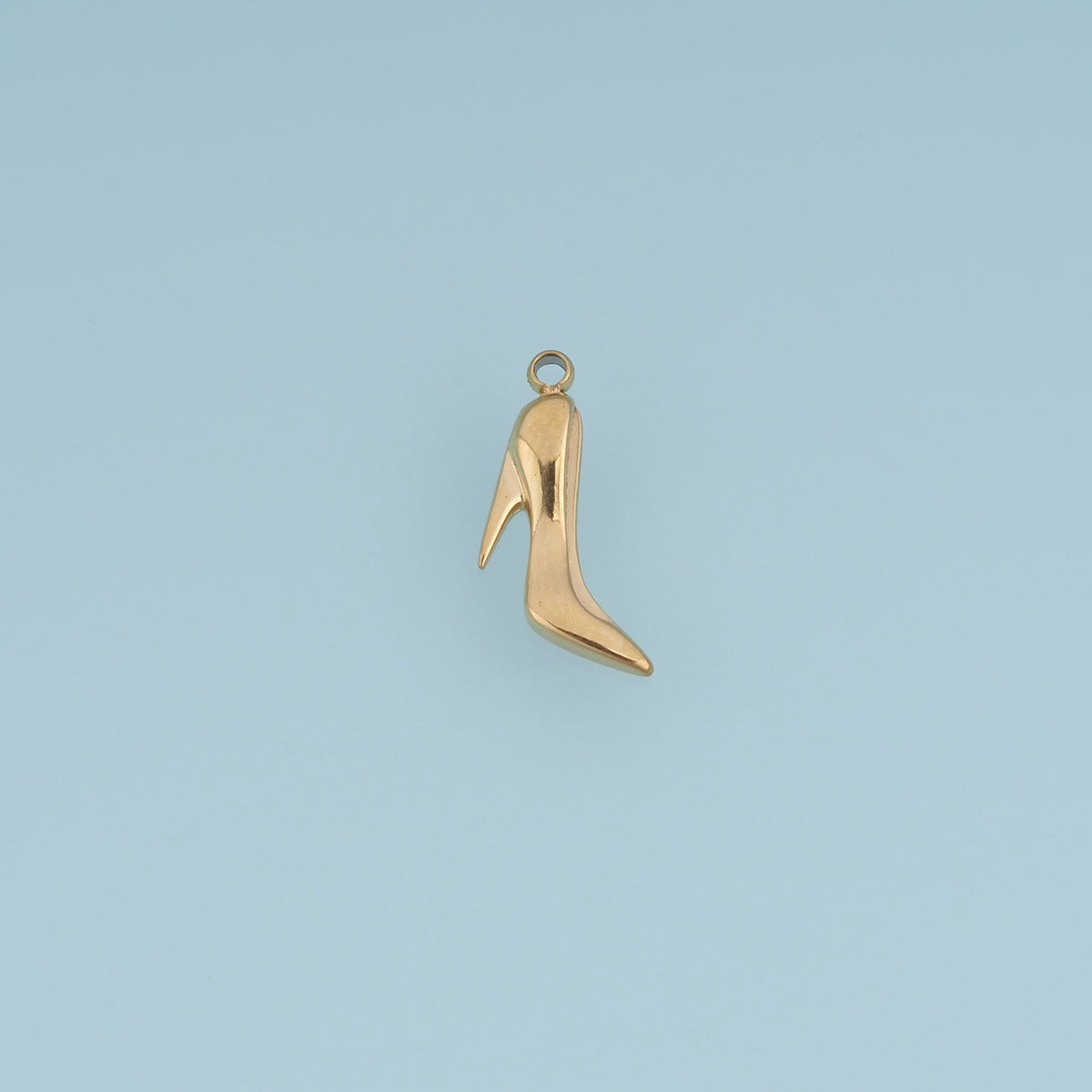 High Heel Shoe Pendant,14K Gold Silver Fashion Stiletto Charm DIY Charm for Necklace Bracelet Making