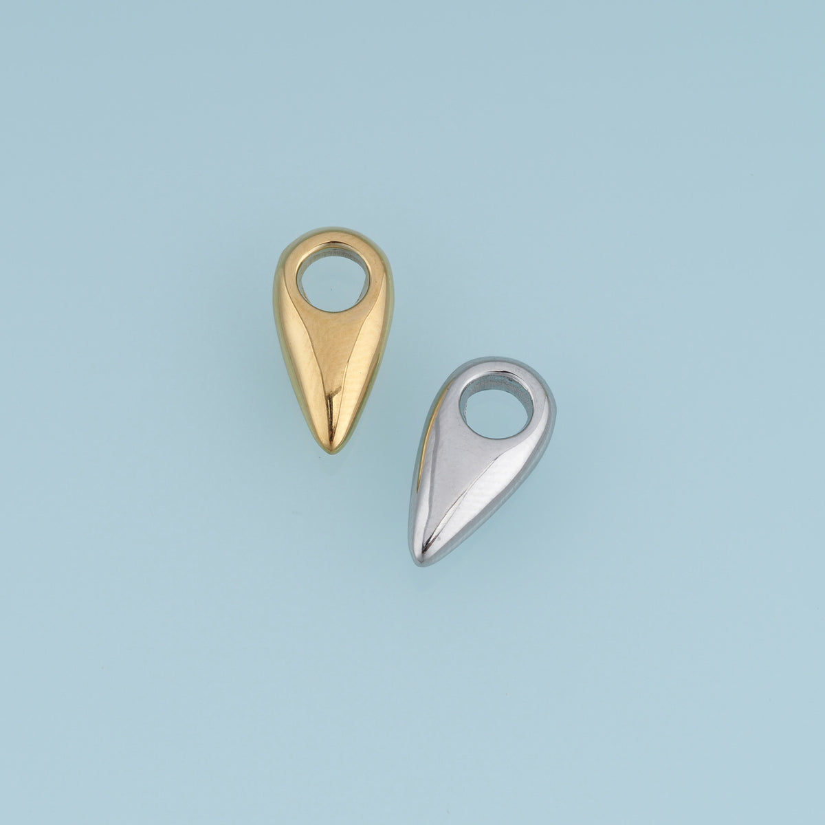 Pointed Teardrop Pendant,14K Gold Silver Minimalist Geometric Charm DIY Charm for Necklace Bracelet Making