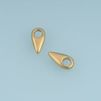 Pointed Teardrop Pendant,14K Gold Silver Minimalist Geometric Charm DIY Charm for Necklace Bracelet Making