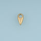 Pointed Teardrop Pendant,14K Gold Silver Minimalist Geometric Charm DIY Charm for Necklace Bracelet Making