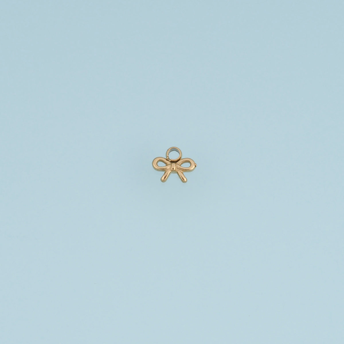 Mini Bow Ribbon Pendant,14K Gold Silver Dainty Bow Charm DIY Charm for Necklace Bracelet Making