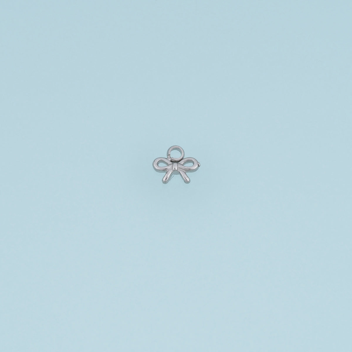 Mini Bow Ribbon Pendant,14K Gold Silver Dainty Bow Charm DIY Charm for Necklace Bracelet Making