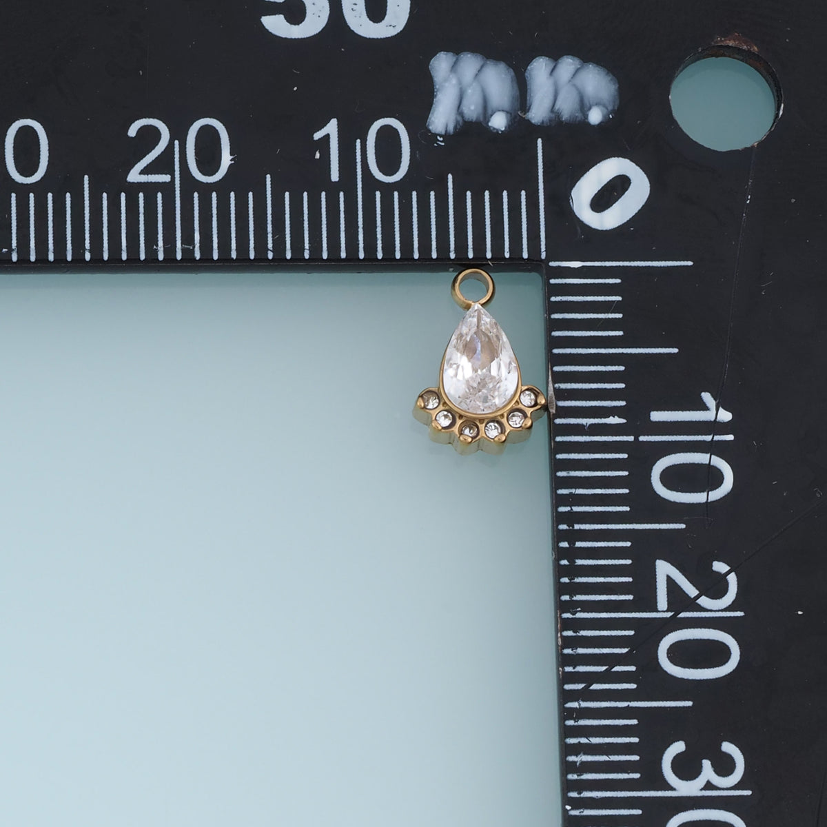 Teardrop Crystal Pendant,14K Gold Silver Sparkling Rhinestone Drop Charm DIY Charm for Necklace Bracelet Making