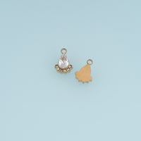 Teardrop Crystal Pendant,14K Gold Silver Sparkling Rhinestone Drop Charm DIY Charm for Necklace Bracelet Making
