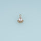 Teardrop Crystal Pendant,14K Gold Silver Sparkling Rhinestone Drop Charm DIY Charm for Necklace Bracelet Making