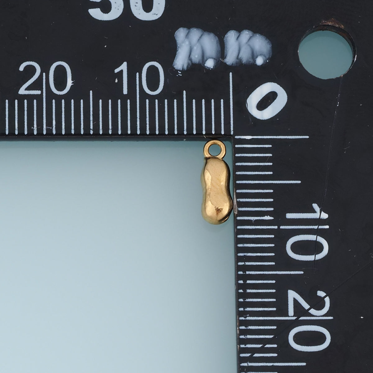 Peanut Pendant,14K Gold Puffy Textured Peanut Charm DIY Charm for Necklace Bracelet Making