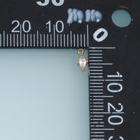 Faceted Crystal Pendant,14K Gold Silver Dainty Clear Stone Charm DIY Charm for Necklace Bracelet Making