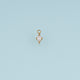 Faceted Crystal Pendant,14K Gold Silver Dainty Clear Stone Charm DIY Charm for Necklace Bracelet Making
