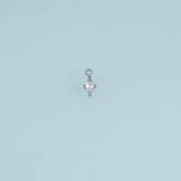 Faceted Crystal Pendant,14K Gold Silver Dainty Clear Stone Charm DIY Charm for Necklace Bracelet Making