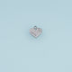 LOVE Heart Pendant,14K Gold Silver Crystal Heart Charm DIY Charm for Necklace Bracelet Making