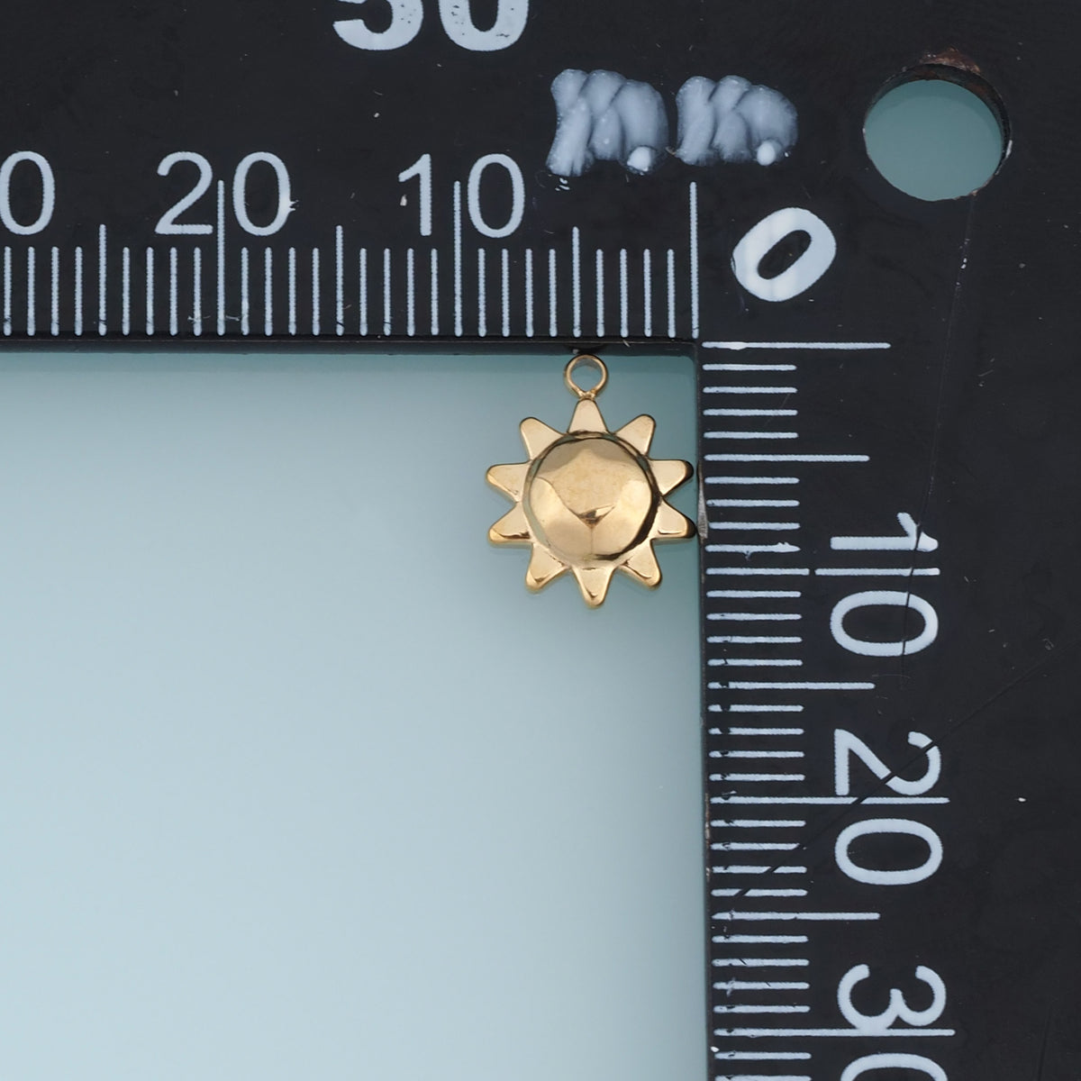 Radiant Sun Pendant,14K Gold Silver 3D Celestial Sunshine Charm DIY Charm for Necklace Bracelet Making
