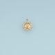 Radiant Sun Pendant,14K Gold Silver 3D Celestial Sunshine Charm DIY Charm for Necklace Bracelet Making