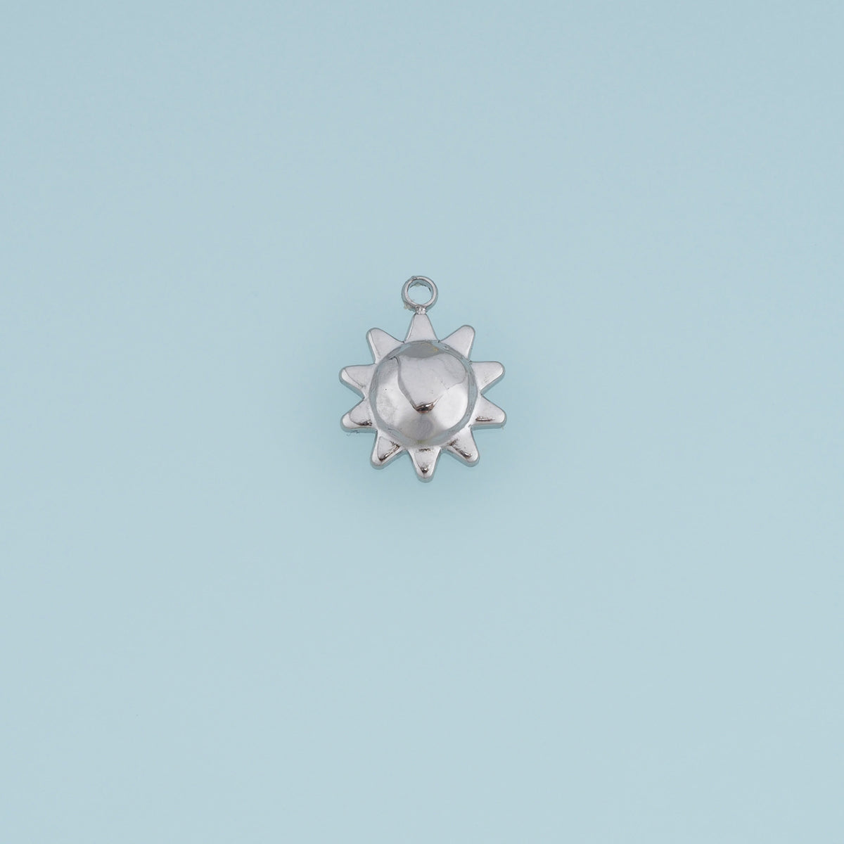 Radiant Sun Pendant,14K Gold Silver 3D Celestial Sunshine Charm DIY Charm for Necklace Bracelet Making