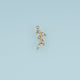 Crystal Leaf Branch Pendant,14K Gold Silver Dainty Botanical Charm DIY Charm for Necklace Bracelet Making