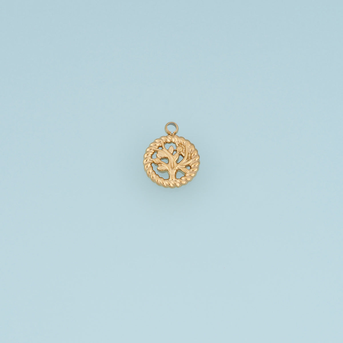 Tree of Life Pendant,14K Gold Vintage Round Tree Charm DIY Charm for Necklace Bracelet Making